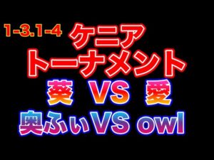 【三国志大戦】ケニアトーナメント 1-3.1-4  葵VS愛　owl VS 奥ふぃーるど