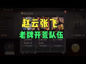 三国志战略版：聊聊赵云张飞开荒，大多数人需掌握的一个开荒队【大V爱游戏】