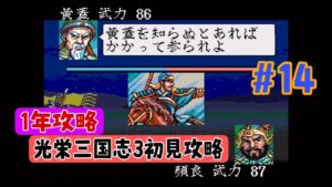 【光栄三国志3 初見攻略#14 】光栄三国志3  1年攻略 202年編  決戦！孫策軍【劉備編】